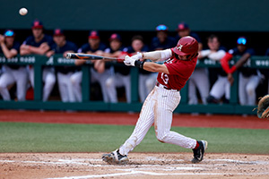 Bryce Eblin hitting the ball